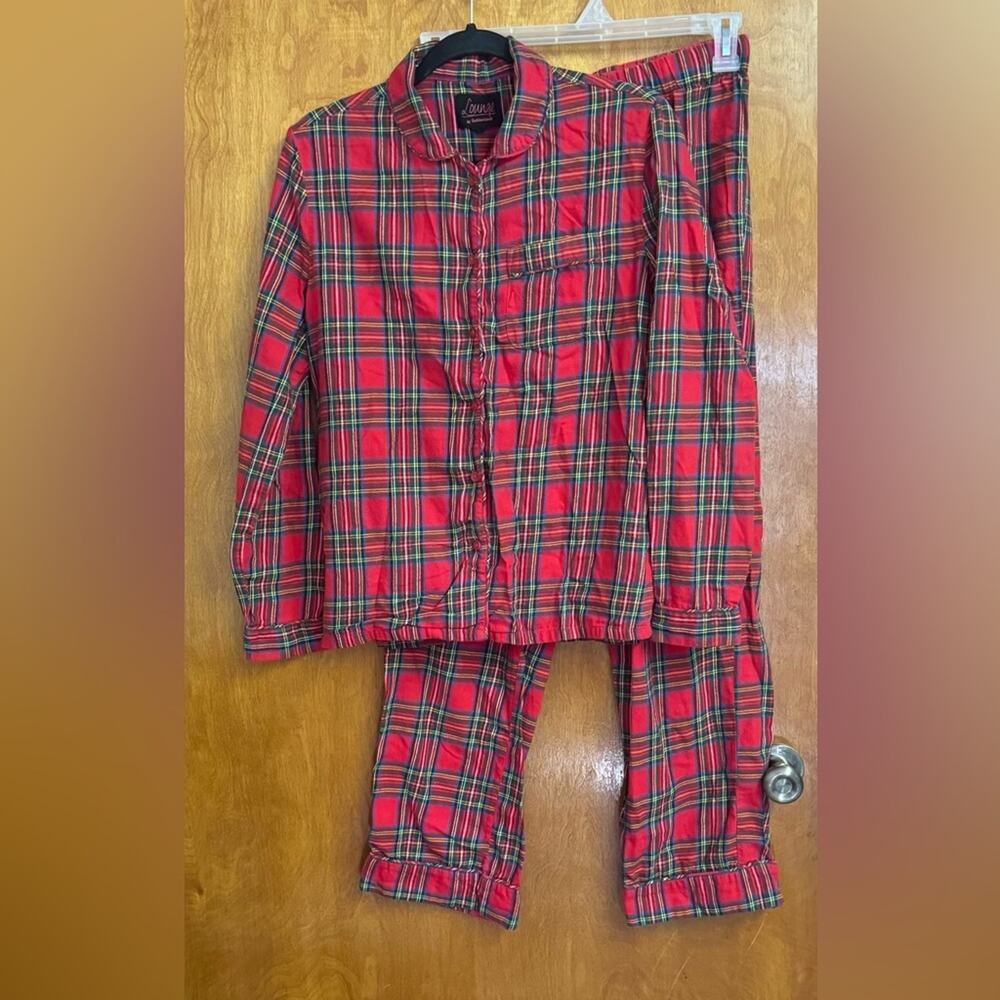 Lounge by beach lunch lounge plaid pajama set xs